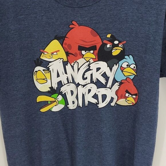 COPY - Angry Birds gray tee shirt. VINTAGE. Size large. - Picture 2 of 5
